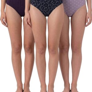 Van Heusen Women’s 100% Cotton Hipster Panty – Pack of 3 | Everyday Panty | Anti‑Bacterial Tech | Keeps you dry and Fresh | Sweat Absorbent | Inner Elastic | No‑Marks Waistband | Printed | (Assorted Elevated prints) Style 11102