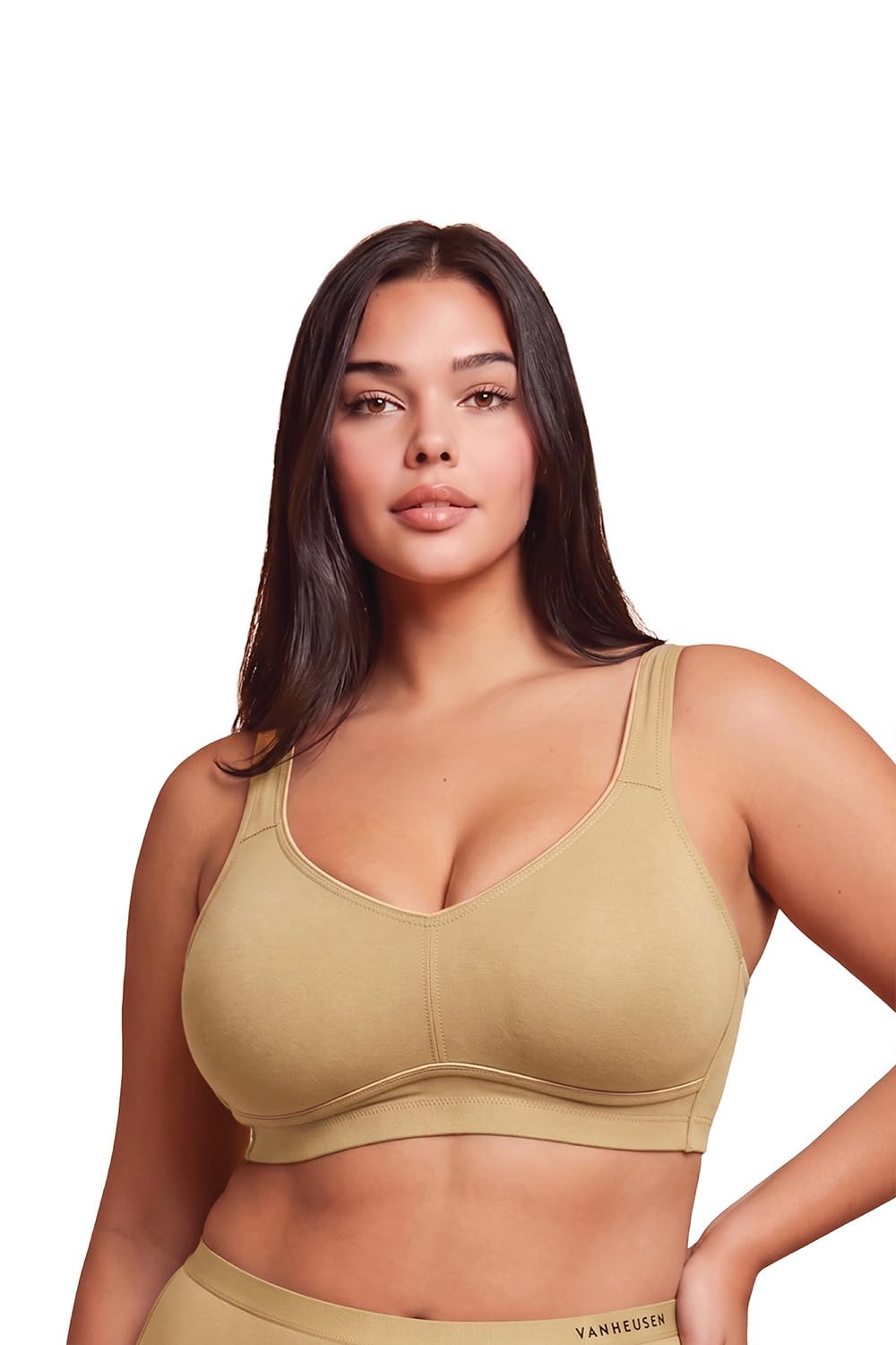 Van Heusen Women’s Cotton Minimiser Bra | Non‑Padded | Wireless | Full‑Coverage | Reduces bust size by 1.5inches | Double‑Lined laminated cups for superior hold | High‑Stretch Cotton | Anti‑Bacterial Tech | Keeps you dry and Fresh | Sweat Absorbent | Fabric Straps for better support | Style 22011