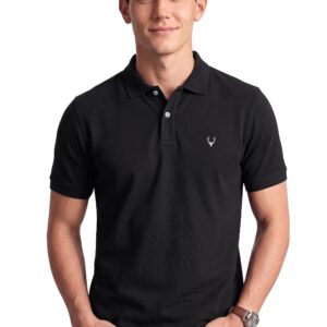 Allen Solly Men’s Polo T‑Shirt | Comfortable Rich Cotton Blend, Band Collar, Regular Fit | Stylish & Premium All Day Wear