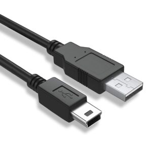 5 Pin Mini USB Cable (35 CM) USB 2.0 Type A to Mini B Cable Compatible with GoPro Hero 3+, PS3 Controller, MP3 Player, Digital Camera (Black)